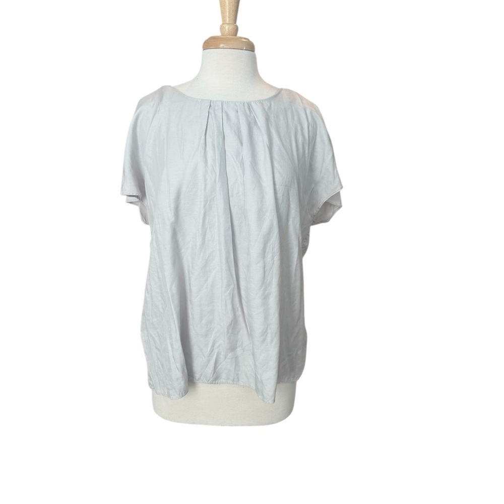 Boden Chic Women's Light Gray Silk Blouse Size 16